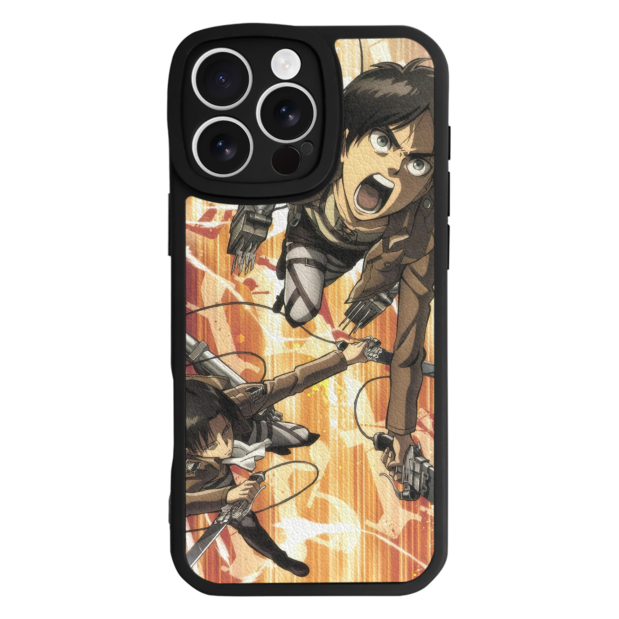 （画像用） 進撃の巨人 Attack on Titan 【iPhone 16シリーズ対応】シリコンスマホケース（レザー調） 材質：シリコン
